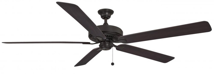 Edgewood Ceiling Fan, 5-Blade, Dark Bronze, Dark Walnut Blades, 72"W (FP9072DZW KDQ4)