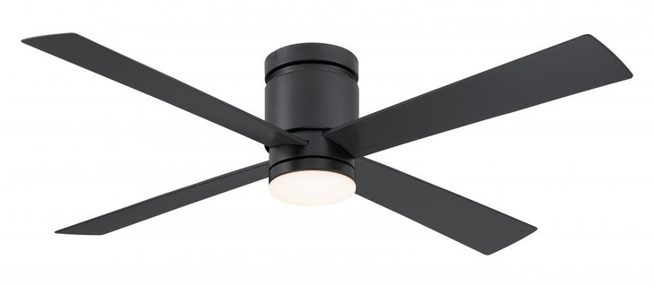 Kwartet Ceiling Fan, 4-Blade, LED, 1-Light, Black, Black Blades, 52"W (FPS8553BL KDQ6)