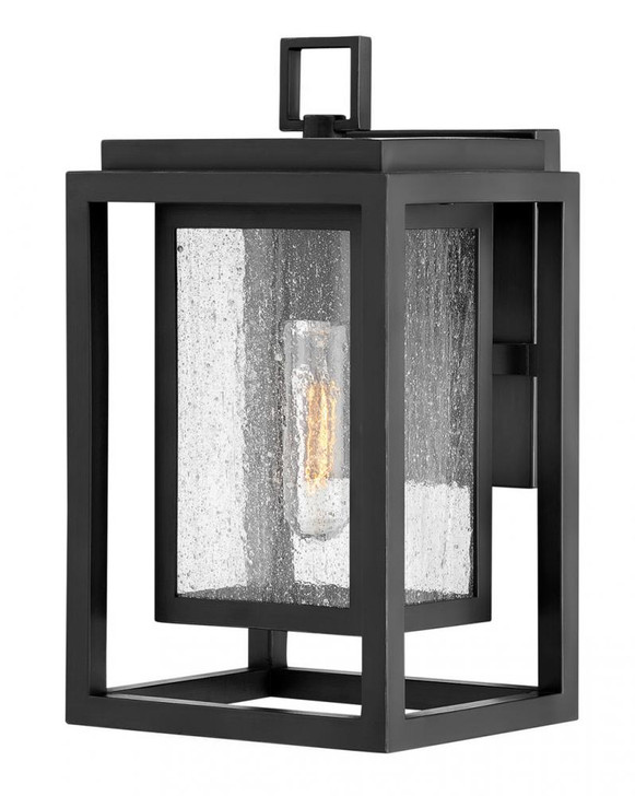 Republic Outdoor Wall Lantern, LED, Black, 12"H (1000BK-LL 9Q7JA)