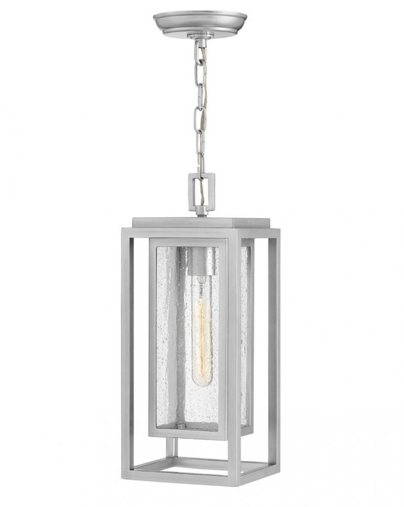 Republic Medium Hanging Lantern 12V, 1-Light, LED, Silver, 16.75"H (1002SI-LV 9Q7JN)