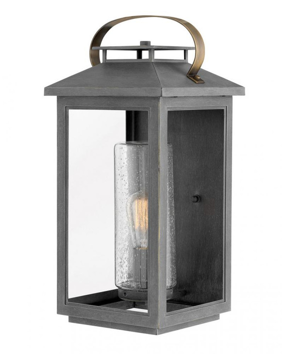 Atwater Outdoor Wall Lantern, LED, Gray, 20.5"H (1165AH-LL 9Q7KJ)