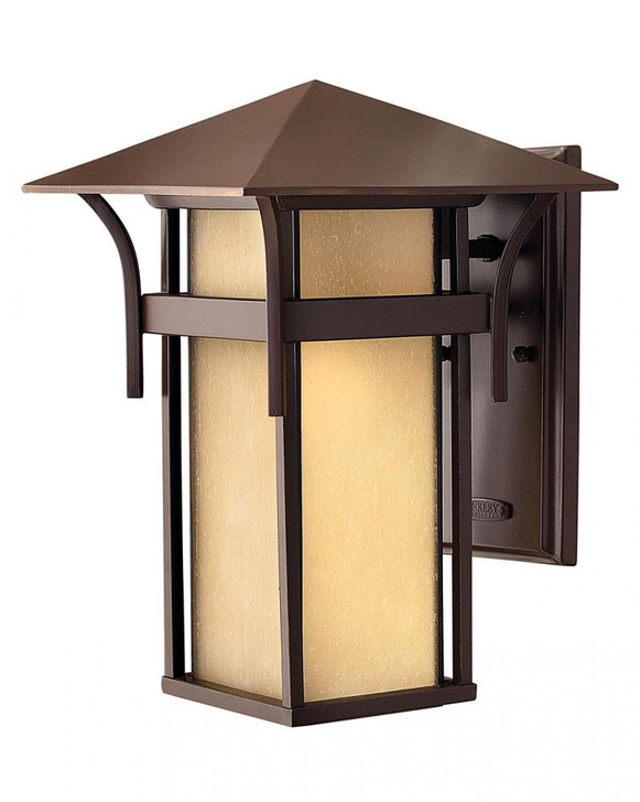 Harbor Outdoor Wall Lantern, 1-Light, LED, Light Bronze, 13.5"H (2574AR-LV 9Q8JL)