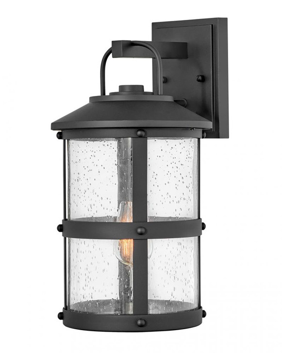 Lakehouse Outdoor Wall Lantern, 1-Light, LED, Black, 17.25"H (2684BK-LV 9Q9F9)