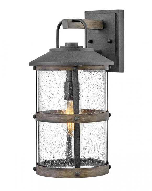 Lakehouse Outdoor Wall Lantern, LED, Black, Gray, 17.25"H (2684DZ-LL 9Q9FA)