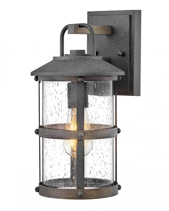 Lakehouse Outdoor Wall Lantern, LED, Black, Gray, 14.5"H (2680DZ-LL 9Q9F3)