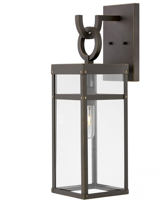 Porter Outdoor Wall Lantern, LED, Dark Bronze, Light Bronze, 22"H (2804OZ-LL 9Q9FT)