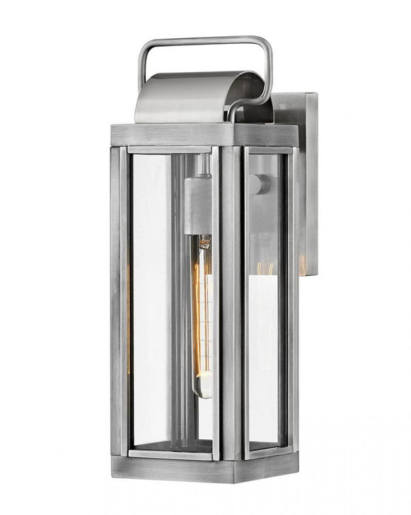 Sag Harbor Outdoor Wall Lantern, LED, Brushed Nickel, Silver, 16.25"H (2840AL-LL 9Q9G4)