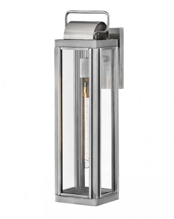 Sag Harbor Outdoor Wall Lantern, LED, Brushed Nickel, Silver, 21.25"H (2845AL-LL 9Q9G7)