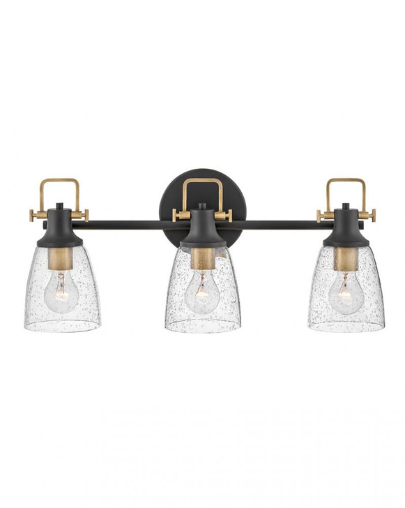 Easton Bath Vanity Light, 3-Light, Black, 14"W (51273BK 9U2AH)