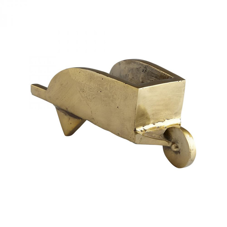 Wheelbarrow Token, Aged Brass, Iron, 3.5"W (11231 MGT3A)