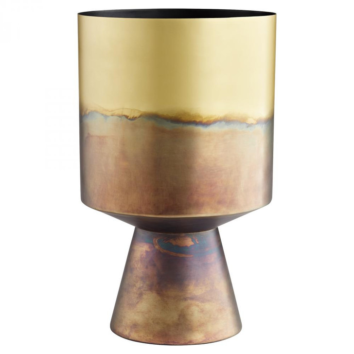 Rhizome #2 Planter, Gold, Aluminum, 23"H (11163 MGT4E)