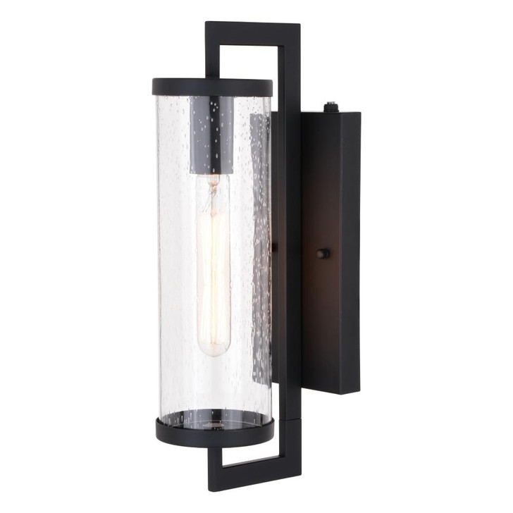 Morgan Park Outdoor Wall Sconce, 1-Light, Matte Black, 16"H (T0603 J7RN)