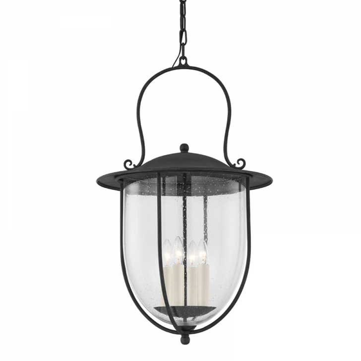 Monterey County Exterior Pendant, 4-Light, French Iron, Large, 18"W (F5731-FRN U8X3)