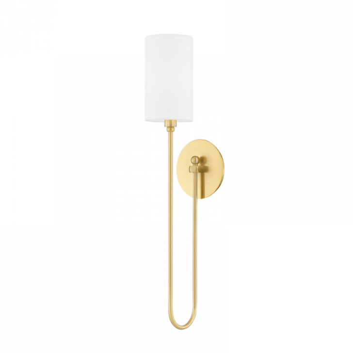 Harlem Wall Sconce, 1-Light, Aged Brass, 24"H (6800-Agb A8M4A)