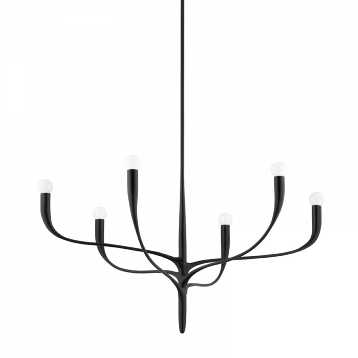 Labra Chandelier, 6-Light, Aged Iron, 37"W (9606-Ai A8M5J)