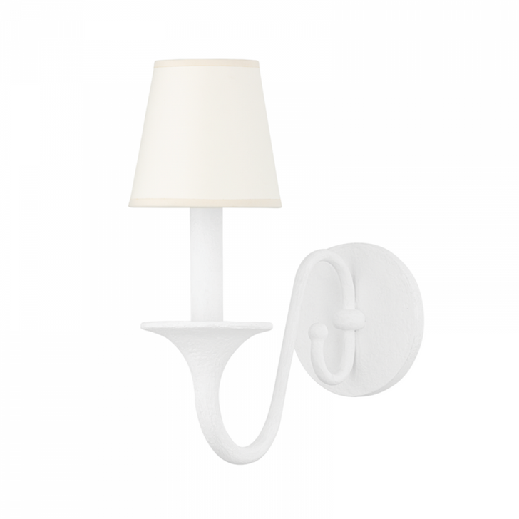 Windsor Wall Sconce, 1-Light, White Plaster, 12.25"H (Mds431-Wp A8N3X)