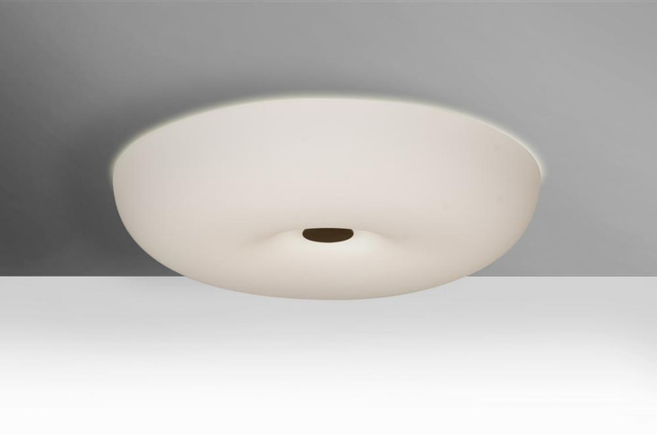 Nimbus 16 Flush Mount, 1-Light, LED, Bronze, Opal Matte Glass, 16.5"W (NIMBUS1607C-LED-BR 30F99A)