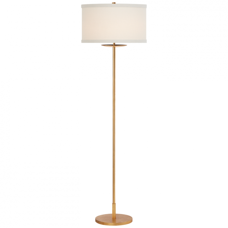 Walker Medium Floor Lamp, 1-Light, Gild, Cream Linen Shade, 58"H (KS 1070G-L CWY51)