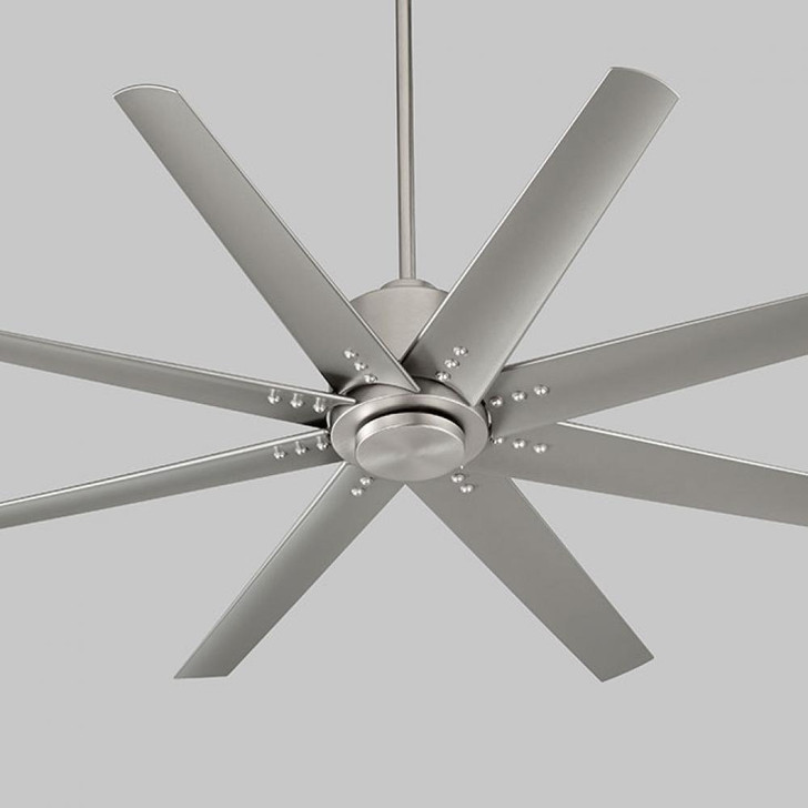 Fleet Ceiling Fan, 8-Blade, Satin Nickel, Silver Blades, 56"W (3-112-24 42R0L)