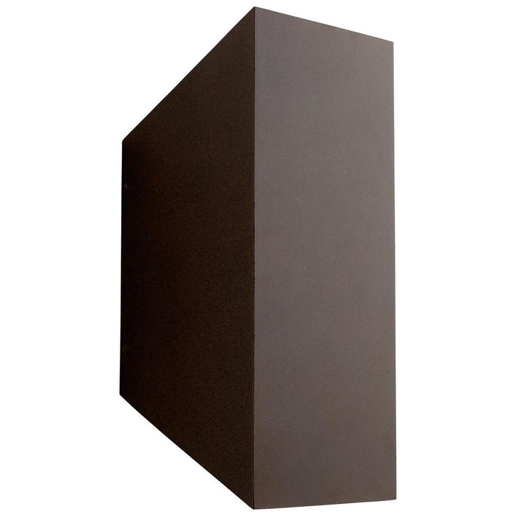 Duo Outdoor Wall Sconce, 2-Light, LED, Oiled Bronze, White Shade, 14"H (3-703-22 3ZQE3)