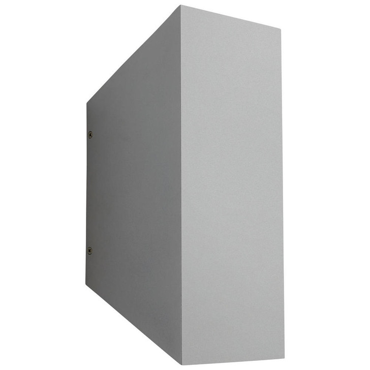Duo Outdoor Wall Sconce, 2-Light, LED, Grey, White Shade, 14"H (3-703-16 3ZQE2)