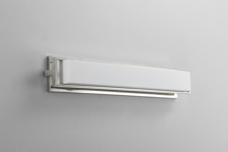 Plato Vanity, 1-Light, LED, Polished Nickel, Matte White Shade, 26.5"W (3-534-20 3ZNE0)