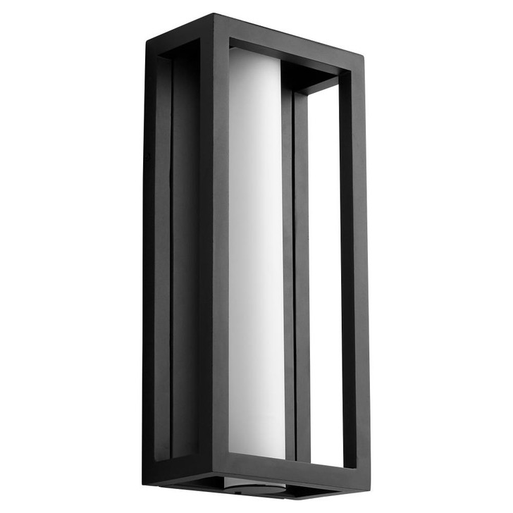 Aperto Outdoor Wall Sconce, 1-Light, LED, Black, White Frost Shade, 18"H (3-724-15 42Q2X)