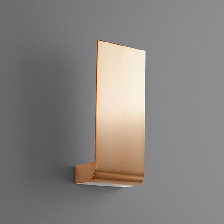 Halo Wall Sconce, 1-Light, LED, Satin Copper, White Shade, 12.75"H (3-535-25 3ZNE4)