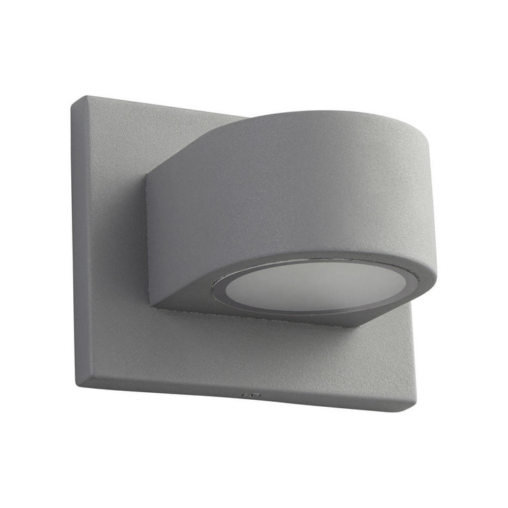 Eris Outdoor Wall Sconce, 2-Light, LED, Grey, Frosted Glass Shade, 4.75"H (3-721-16 3ZR9U)