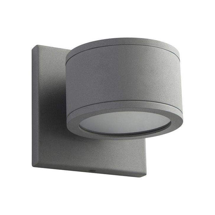 Ceres Outdoor Wall Sconce, 2-Light, LED, Grey, Frosted Glass Shade, 4.75"H (3-727-16 3ZR9Y)