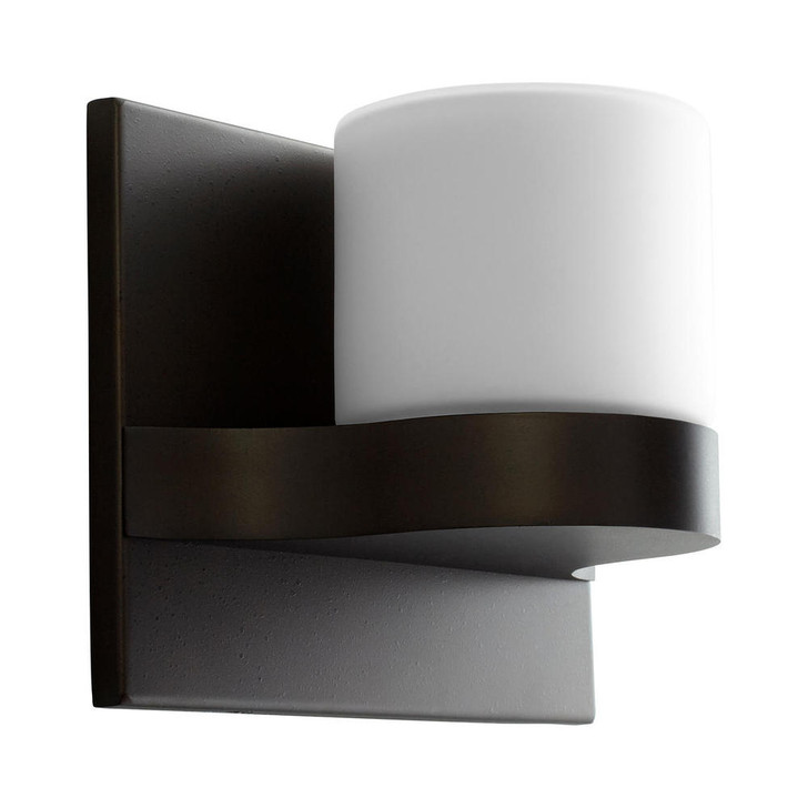 Olio Wall Sconce, 1-Light, LED, Oiled Bronze, Matte Opal Shade, 5.5"H (3-538-22 3ZNED)
