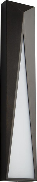 Elif Outdoor Wall Sconce, 2-Light, LED, Oiled Bronze, Polished White Polycarbonate Shade, 22"H(3-737-22 3ZRC2)