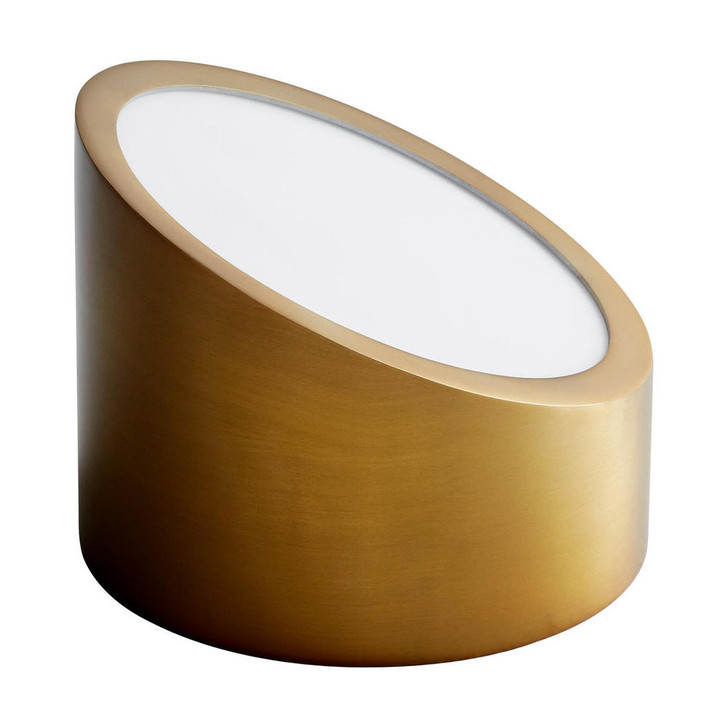 Zeepers Wall Sconce, 1-Light, LED, Aged Brass, Matte White Shade, 4.75"H (3-560-40 3ZNFJ)