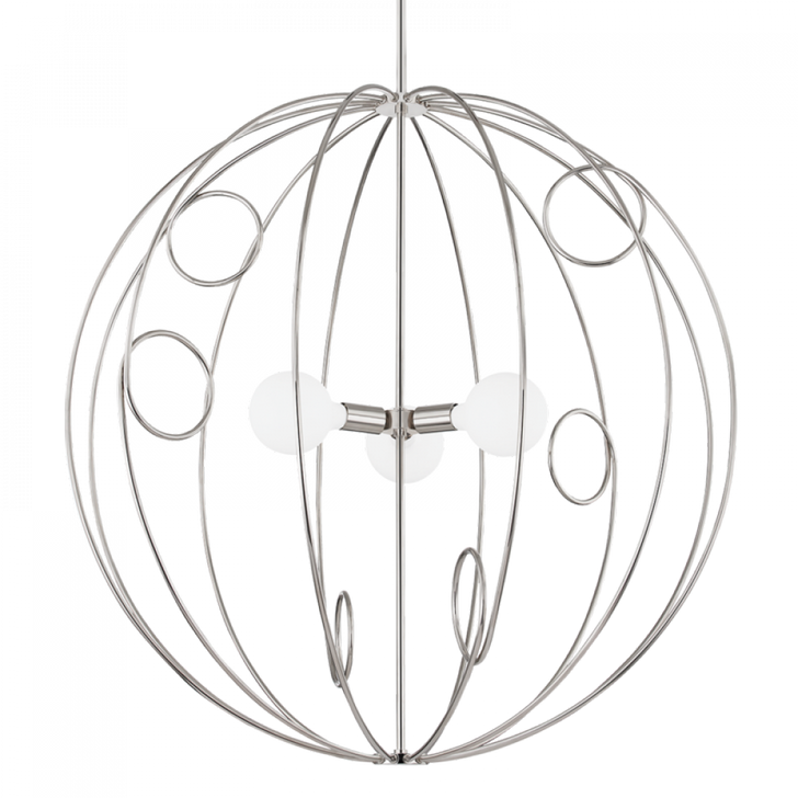 Alanis Large Pendant, 1-Light, Polished Nickel, 40.5"W (H485701L-PN 608UGD8)