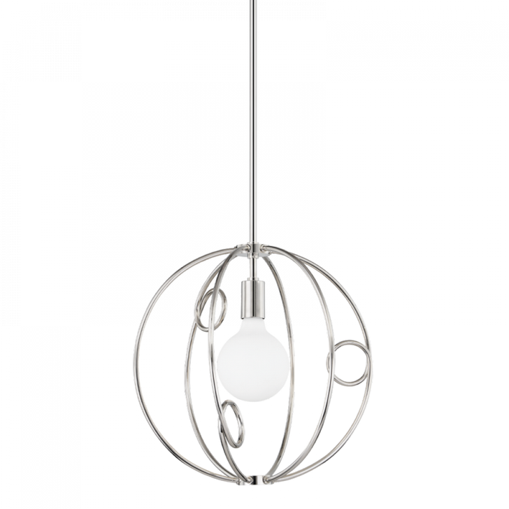 Alanis Pendant, 1-Light, LED, Polished Nickel, 16.25"W (H485701S-PN 608UGDD)