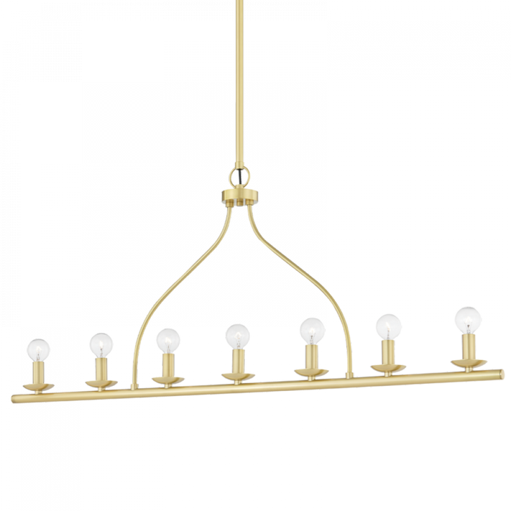 Kendra Island Light, 7-Light, Aged Brass, 19"H (H511907-AGB 608UGE6)