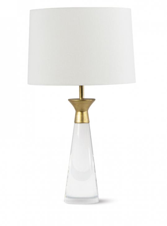 Southern Living Table Lamp, 1-Light, Clear, Linen Shade, 24"H (13-1486 50503MZ)