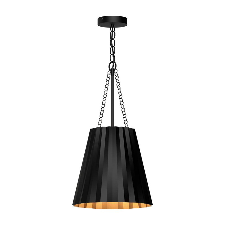 Plisse Pendant, 1-Light, Matte Black, 20.75"H (PD528012MB 706TVK9)