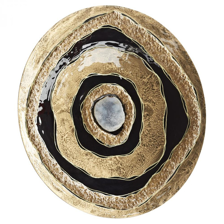 Large Skipping Rocks Wall Decor, Gold And Black, Iron, 23.75"W (11325 MGV1A)