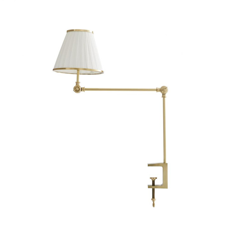 Tilt & Clamp Table Lamp, 1-Light, Antique Brass, Adjustable 7" - 20.5"Depth (DC49020 3MRL8)