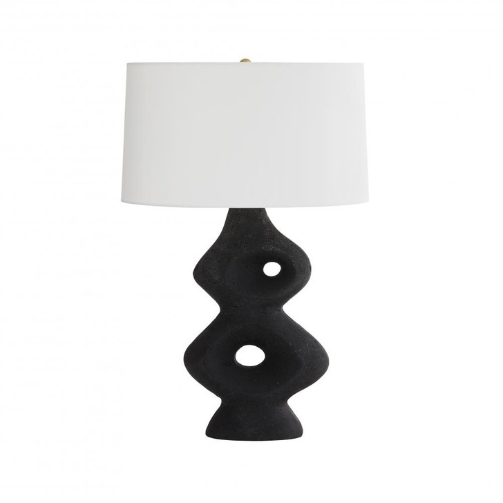 Jemai Table Lamp, 1-Light, Charcoal Ricestone Composite, 27.5"H (49077-372 3MQM0)