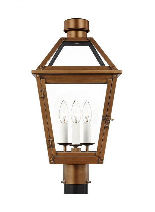Hyannis Outdoor Post Lantern, 3-Light, Natural Copper, Clear Shade, 19.75"H (CO1413NCP 706X09U)