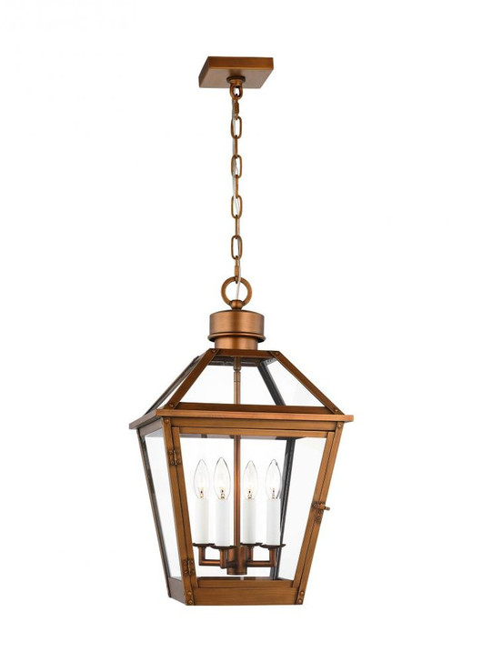 Hyannis Outdoor Pendant, 4-Light, Natural Copper, Clear Shade, 13.75"W (CO1424NCP 706X09W)