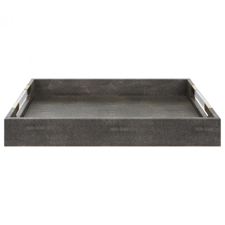 Wessex Tray, Gray Faux Shagreen, 19"W (17996 A6EP3)