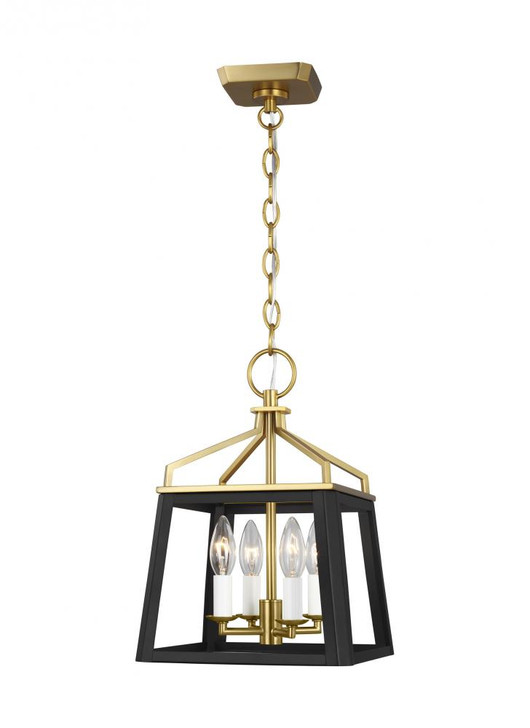 Carlow Small Lantern, 4-Light, Midnight Black, 14.25"H (CC1574MBKBBS 706X098)