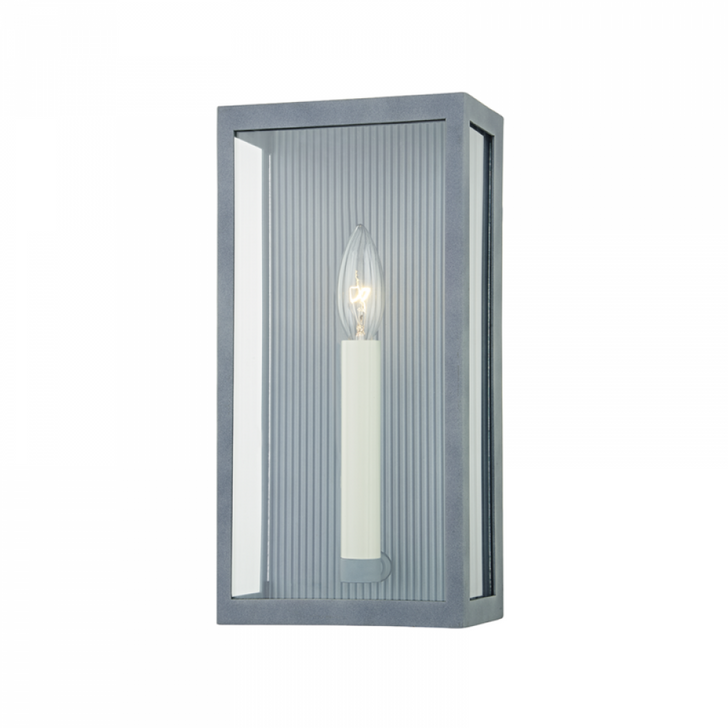 Vail Wall Sconce, 1-Light, Blue, Weathered Zinc, 13"H (B1031-WZN U9UG)