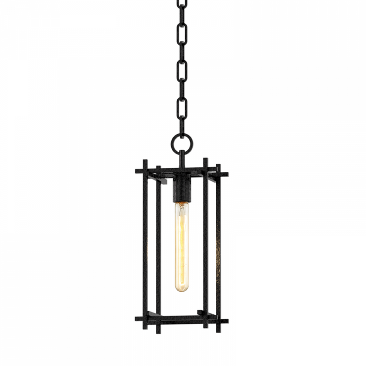 Huck Outdoor Lantern, 1-Light, Black Iron, 17.5"H (F1093-BI UCRY)