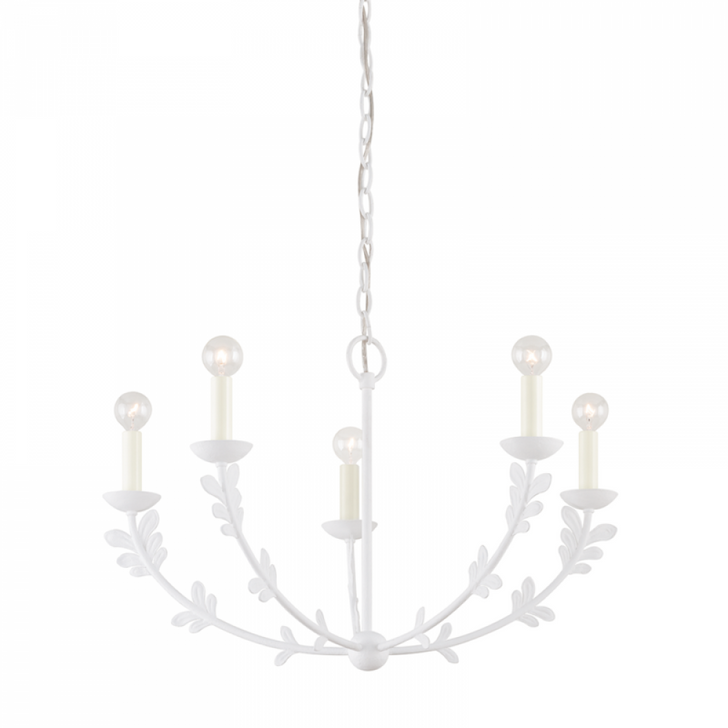 Florian Chandelier, 5-Light, Gesso White, 28"W (F4428-GSW UCTU)