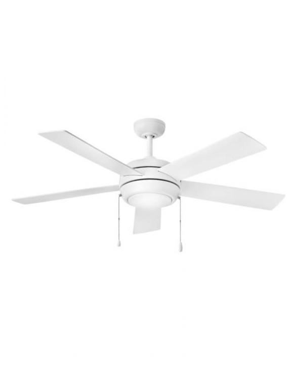 Croft Ceiling Fan, 5-Blade, 1-Light, LED, Chalk White, Chalk White Blades, 52"W (904052FCW-LIA 9U2D2)