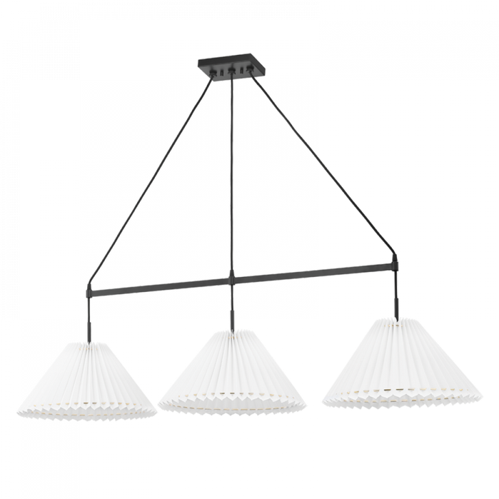 Demi Island Light, 3-Light, LED, Soft Black, 57"W (H476903-SBK 608UGFY)